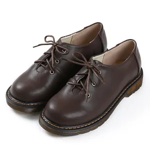 Damenschuhe für Casual mit Platform Heel New Style Fashion Flats Handgemachte Causal Oxfords Schuhe für Mädchen Damen Vintage Schuhe
