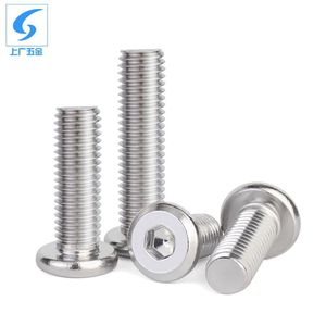 Tornillos de Cabeza Plana con Rosca Interna Hexagonal de Acero Inoxidable 304, Tornillos para Muebles con Cabeza Hexagonal Biselada, Conectores para Madera - Product Image 2