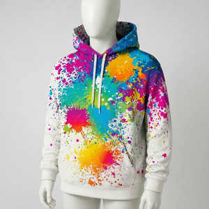 เสื้อฮู้ดดี้ผ้าฟลีซสีสันสดใสลายกราฟฟิตี 100% ผ้าฝ้าย สำหรับฤดูหนาว สไตล์ลำลอง ฮิปฮอป สตรีทแวร์ สำหรับทุกเพศ ขายส่ง - Product Image 1
