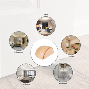 Tope de seguridad antideslizante para puerta de bebé, Tope de puerta portátil para exterior, diseño de madera, venta al por mayor de fábrica - Product Image 2