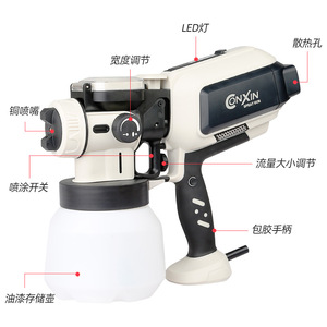 Conxin Electric <b>Spray</b> Gun 550W 1L Cup Capacity Brushless Motor Automatic <b>Paint</b> Sprayer for Home Renovation - Product Image 4