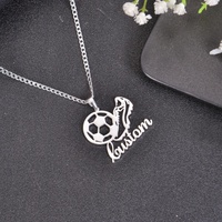 Collier pendentif de football personnalisé Qiuhan OEM/ODM, collier en acier inoxydable 18K, collier significatif, cadeau de bijoux pour garçons et hommes