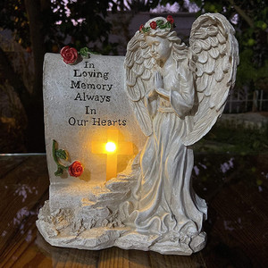Memorial <strong>Gifts</strong> Garden Angel Statue Sympathy <strong>Gift</strong> with Solar Led Light Condolence Bereavement <strong>Remembrance</strong> <strong>Gifts</strong> Cemetery - Product Image 3