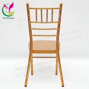 Sedia per banchetti in alluminio oro di alta qualità con cuscino per matrimoni <span class=keywords><strong>e</strong></span> Catering per alberghi - Product Image 4