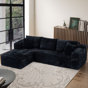 Sofá Seccional Modular Sin Necesidad de Montaje Sofá Embalado por Compresión Sofá Seccional Modular en Forma de L con Chaise - Product Image 1