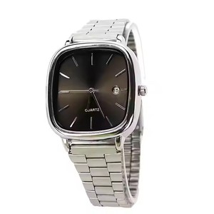 Orologio da Polso Impermeabile in Acciaio Inossidabile Retrò con Logo Personalizzato Movimento al Quarzo per Uomo Donna con Indicatore Quadrato e Funzione Calendario - Product Image 5