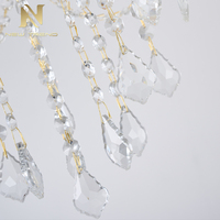Elegante Lámpara Colgante de Cristal Recargable con Atenuación Táctil LED, Centro de Mesa para Bodas