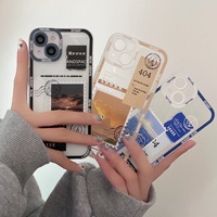 Coque de téléphone pour iPhone 14 Pro 13 12 11 Max X XR XS Max 7 8 Plus SE, motif paysage tendance, protection de l'appareil photo, coque souple en TPU, compatible iPhone 15, 18 Pro, 18 Pro Max