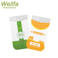Bolsa de Plástico Personalizada de Grado Alimenticio HALAL para Aves Asadas y Congeladas, Bolsa de PE para Empacar Pollo Entero Congelado