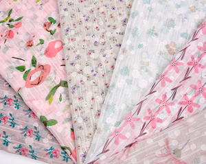 宽度150厘米夏季涤纶数码印花面料柔软透气护肤花雪纺面料儿童连衣裙女裙 - Product Image 2