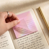 Notas Adhesivas Transparentes Brillantes, Bloc de Notas Transparente para Escribir, para la Escuela y la Oficina