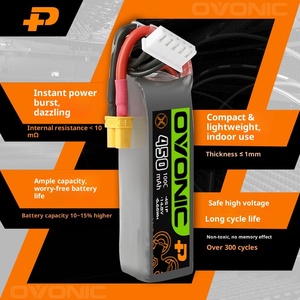 โอโวนิค 450mAh 100C 4S 14.8V แบตเตอรี่ลิโป XT30 สำหรับไม้จิ้มฟัน Tinywhoop FPV โดรน - Product Image 2