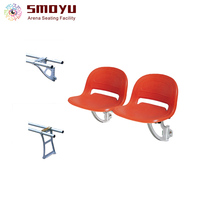 Chaises de stade avec accoudoirs, dossier moyen, en aluminium et HDPE moulé par soufflage, durables, résistantes aux chocs, aux UV et au vieillissement, options de couleurs personnalisées