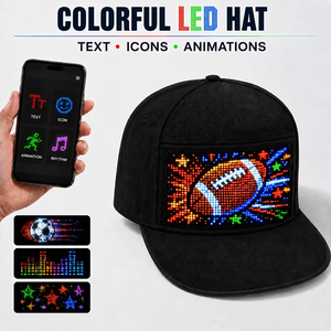 Cappello di illuminazione a LED modificabile APP cappello decorativo per feste di ballo di fine anno con Display multilingue brillante creativo - Product Image 1