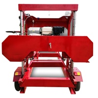 Scie à bois hydraulique à essence Scie portable avec remorque mobile