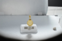 Bijoux de haute qualité 2024 Lec Out 5A Zircon Diamant Argent Sterling 925 Micro Pavé Pendentif rond pour homme