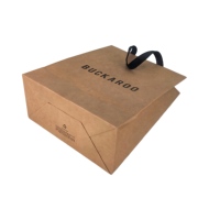 Sac cadeau en papier kraft brun classique de luxe, écologique, durable, biodégradable, recyclable, impression offset, logo personnalisé