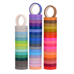 AAGU 60 Pièces/ensemble 8mm * 4m Décoratif Arc-En-Ciel Couleur Kit De Ruban Adhésif Album de Scrapbooking Décoration <span class=keywords><strong>Papier</strong></span> Skinny Washi Ensemble - Product Image 3