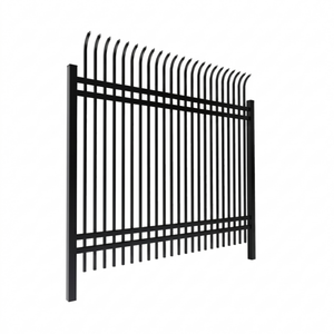 Oferta Especial: Valla de Seguridad de Metal Corrugado con Piquetes Soldados, Paneles de Acero con Parte Superior Curvada en Tubo Negro, Hermosos y a Buen Precio - Product Image 1