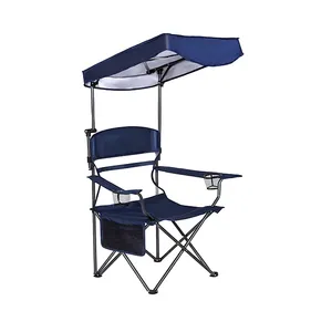 NPOT Outdoor Canopy Camping Chair Shade Chair Multi-position Adjustable Folding Fabric Alloy Steel Beach Chairs Modern 6kg
