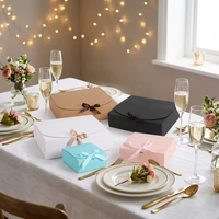 Boîtes en carton pliables multi-tailles pour bijoux, cosmétiques, cadeaux de mariage, acceptant le logo personnalisé, boîtes cadeaux pour friandises