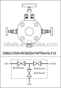 Hikelok SS316 swagelok Тип Высокое Давление большое отверстие болтовые Двойные Блоки и клапаны - Product Image 4