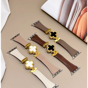 Bracelet magnétique Upro Luxury Four Leaf Clover pour iWatch Series 10 9 8 7, bracelet en cuir véritable pour Watch S10 SE - Product Image 2