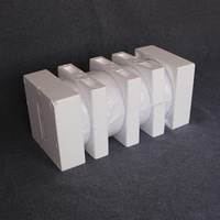 Ensemble de 3/5 supports à fleurs en métal blanc, socle ondulé rond, ensemble de supports à gâteaux, support à dessert, décoration de mariage