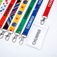 CH Wholesale Sublimation Printing Polyester Lanyards With Logo Custom Certification Keychain OEM ODM ECO Promotion Event Gifts