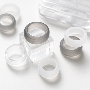 Oura <b>Ring</b> 5/4 Galaxy <b>Ring</b> RingConn Ultrahuman Silicone Cover Case Transparent Frost Smart <b>Ring</b> Protector <b>Thin</b> See Through - Product Image 4
