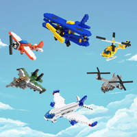 Modèle d'avion YIRUN, jouet en blocs de construction, blocs de construction éducatifs pour enfants, blocs en plastique 3D, mini blocs de construction, jeux