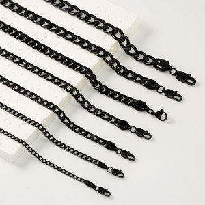 Vente en gros de chaînes cubaines en acier inoxydable pour hommes, garçons, femmes, collier étanche à chaîne coupe Miami - Product Image 4