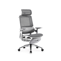 Chaise de bureau pour ordinateur à domicile, chaise de bureau réglable à dossier haut avec repose-pieds, mobilier de bureau