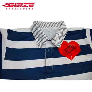 Sublimación <span class=keywords><strong>Inglaterra</strong></span> manga larga personalizada rayas <span class=keywords><strong>Rugby</strong></span> Polo al por mayor - Product Image 5