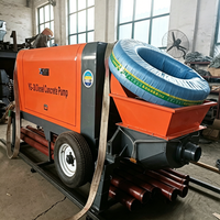 Bomba de Concreto Portátil de Alta Eficiencia con Motor Diésel para Remolque, Bomba de Transferencia de Concreto para Construcción de Edificios, Suministro de Fábrica