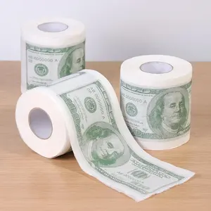 1 Rolle Home Supplies Holz zellstoff Hundert Dollar Gedrucktes Rollen papier Lustiges Toiletten papier Humor Toiletten papier Neuheit Geschenk