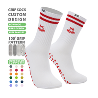 Chaussettes de yoga personnalisées de haute qualité, antidérapantes, avec logo brodé personnalisé, chaussettes antidérapantes pour femmes