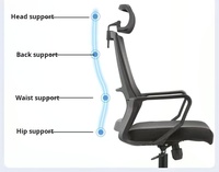 Vente en gros de chaises de bureau administratives ergonomiques et confortables, style design contemporain, sièges de direction à hauteur réglable en maille