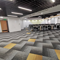 Dalles de moquette commerciales LKHY, tuftées, en polypropylène, à boucles, pour sols de bureau