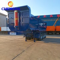 Semi-remorque à benne basculante, 4 essieux, 40 m3, 60 tonnes, 70 tonnes