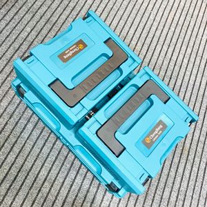 Stack-up Composable Toolbox for Power Tools Combined Laminated Tool Box <b>Hand</b> Tool Storage Box Set Blow <b>Mold</b> Case Plastic Blue - Product Image 3