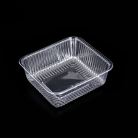 plastique transparent framboises myrtilles boîtes d'emballage blister rectangulaires salade de fruits pizza sushi gâteau