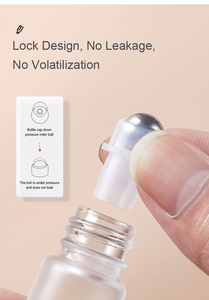 Rotolo di vetro portatile su bottiglia ricaricabile per olio essenziale con rullo inossidabile e fiala di profumo con coperchio in bambù - Product Image 4