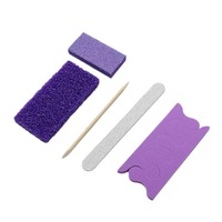 Kit de manucure pédicure jetable 5 pièces 400 ensemble/étui Logo personnalisé pour salons de manucure