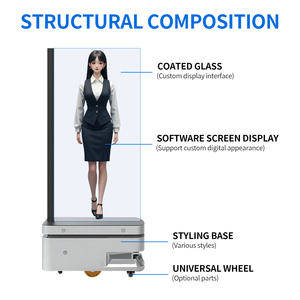 Función de recepción inteligente humana digital AI, pantalla transparente humana virtual interactiva todo en uno, holograma humano - Product Image 5