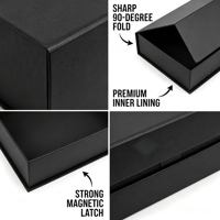 Zusammenklappbare Box mit Griff Hochwertige Großhandels-Premium-Qualität Karton Hochwertiges Individuelles Design Stabile Ausführung