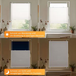 Persiana plisada tipo panal opaca con clip, sin necesidad de taladrar - Product Image 5