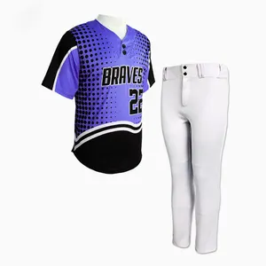 Camisa estampada bordada de baseball, camisa de baseball unisex personalizada com logo anti-técnica