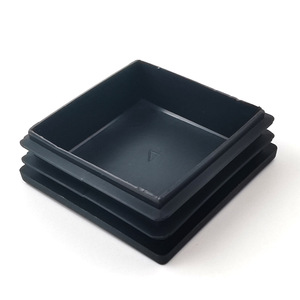 Tapa cuadrada para tubo de plástico Shih Hung de 50x50 mm, negra, para patas de muebles, protección para mesas y sillas - Product Image 3