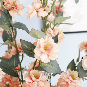 Multi-Headed Camellia Artificial <b>Flower</b> Plastic <b>Silk</b> High Simulation Home Decor Wedding Decoration - Product Image 1